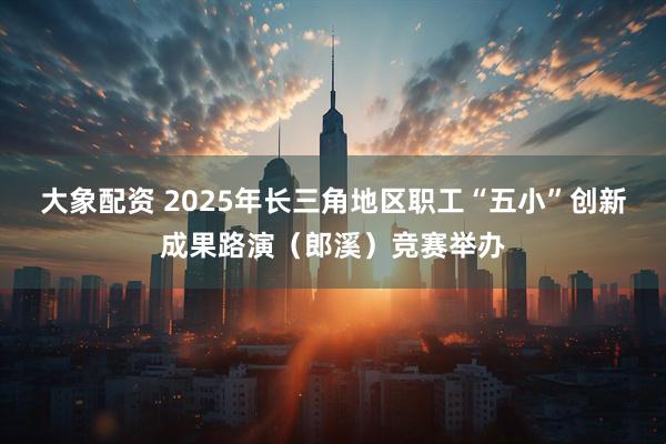大象配资 2025年长三角地区职工“五小”创新成果路演（郎溪）竞赛举办